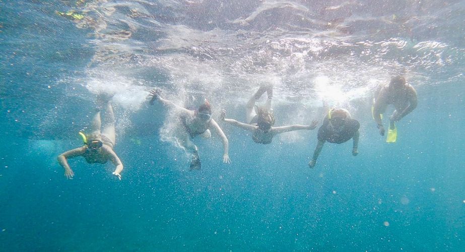 Groepsfoto snorkelen Bali